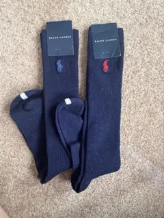 【本日限定】新品★RALPH LAURENハイソックス2足　22〜24cmのサムネイル