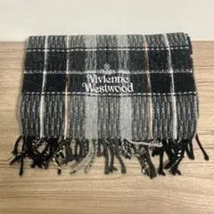 廃盤品 Vivienne Westwood チェック柄マフラー　オーブ刺繍