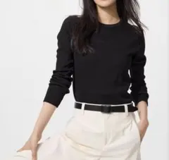 ユニクロ　UNIQLO ソフトリブクルーネックT