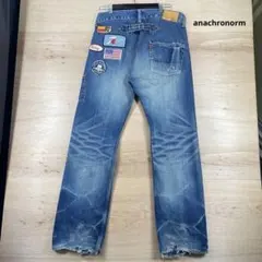 anachronorm Y2K シンチバック ワッペン付ダメージデニム