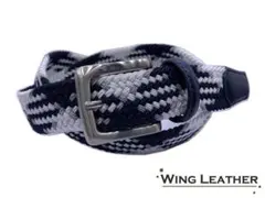 ゴム メッシュ カジュアル ベルト メンズ レディース 伸縮 ネイビー ミックス