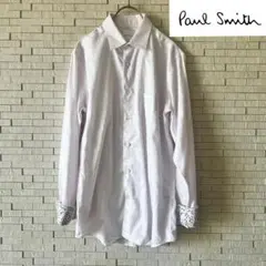 Paul Smith ポールスミス　長袖シャツ　袖裏花柄　ワイシャツ　淡いピンク
