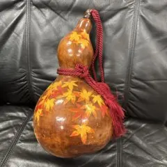 【匏】　★ 匏器 文玩葫芦 ★　時代物　短頸 双穂 犀皮漆塗　文房珍玩 匏】 ☆ 匏器 文玩葫芦 ☆ 時代物 短頸 双穂 犀皮漆塗 文房珍玩 - メルカリ