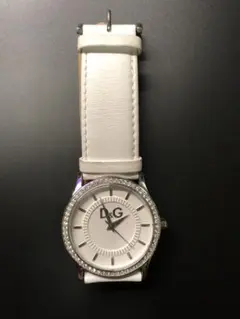 D&G ホワイトレザー 腕時計