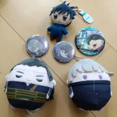 アニメ＊呪術廻戦ぬいぐるみ・マスコット．缶バッチの❀６点セットまとめ売り✿
