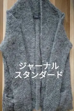 ジャーナルスタンダード　モヘア混ガウンカーディガン グレーフリーサイズ