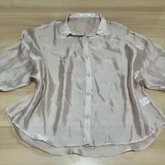 OLIVE des OLIVE 長袖 シアーシャツ ピンクのサムネイル