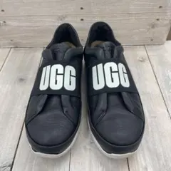 UGG LIBU LOGO レザー スニーカー 黒