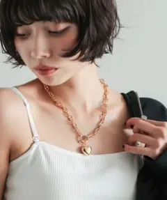 PAGEBOY ハートマンテルネックレス ゴールドのサムネイル