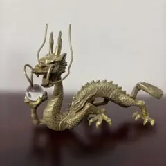 龍の置物 青銅製 ドラゴン 宝珠 - メルカリ