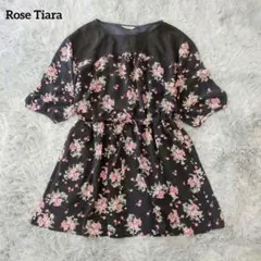 Rose Tiara ローズティアラ 花柄 ワンピース チュニック 42のサムネイル