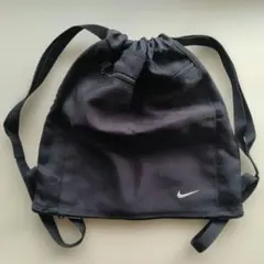 銀タグ】激レア90s 美品NIKEナップサック リュック黒ブラック 