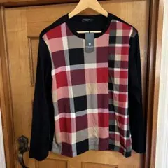 BLACK LABEL CRESTBRIDGEチェック 長袖カットソー LL