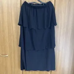 AMERICAN HOLIC ブラック フリルスカート Lサイズ　ラメ入り