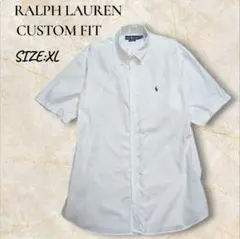 RALPH LAUREN CUSTOM FIT 半袖シャツ ホワイト XL