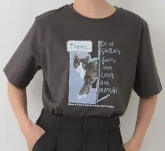 Afternoon Tea LIVING　プリントＴシャツ/CAT　猫のサムネイル