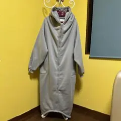 antiqua グレー裏ボアパーカー ロングコート