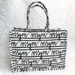 【現行&極美品】MSGM ジャカードロゴ キャンバストートバッグのサムネイル