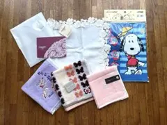 未使用　近沢レース　スヌーピー　ハナエモリ POLO 5点ハンカチ　セット