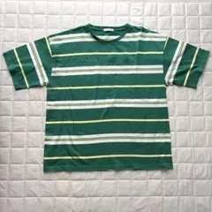 大きめLサイズ‼️Nylaus ボーダーTシャツ グリーン