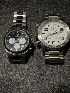 FOSSIL STEEL NIXON 腕時計 2本セット（ジャンク） - メルカリ