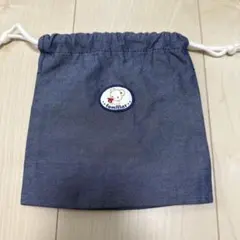 familiar 巾着袋 デニム生地