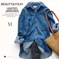 ビューティー＆ユース BEAUTY&YOUTH デニム シャツ M インディゴ