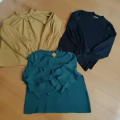 レディース 長袖トップス　ブラウス　ニット 3点セット Mサイズ　GU ワールド