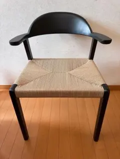 ペーパーコード北欧デザイン　 アームチェア　ブラック　黒 訳アリ　リプロダクト品