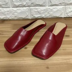 【美品】Ungrid フラットサンダル レッド　23.5のサムネイル
