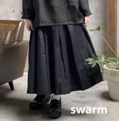 【新品未使用】swarm リネンタックスカート　白