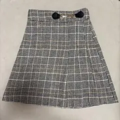 INGNI ブラウンチェックミニスカート 一部プリーツ Mサイズ