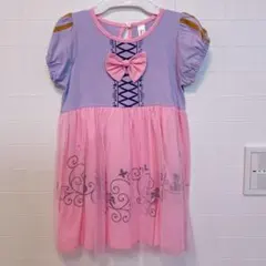 美品★ラプンツェル風半袖チュールワンピース★ディズニー,プリンセス