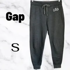 【GAP】テーパードスウェットパンツ　総ゴム　紐　裏起毛　ダークグレー　S