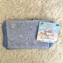 BT21 キャラクターポーチ ライトブルー
