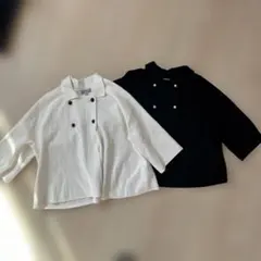 H&M 襟付きダブルブレストカーディガン