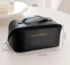 新品未使用　化粧ポーチ コスメ 小物入れ大容量化粧品収納 旅行エレガントブラック