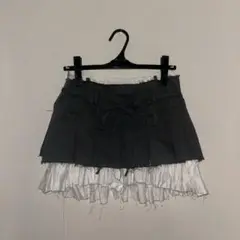 Layered Cut-Off Vintage Fancy Mini-Skirt