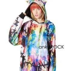 猫耳】ankoROCK ハデスネコ耳プルオーバーパーカー【半袖】 - メルカリ