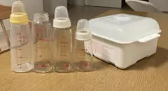 ピジョンスリム　哺乳瓶　キャップ　フード　レンジ煮沸消毒器　まとめ売り