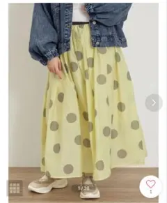 Samansa Mos2 サマンサモスモス ドットスカート イエロー 新品未使用