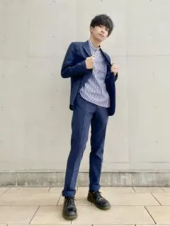 1回着用 美品 ユニクロ 感動ジャケット（シアサッカー) セットアップ XL