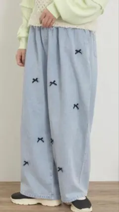 ●サマンサモスモス●リボンイージーパンツ