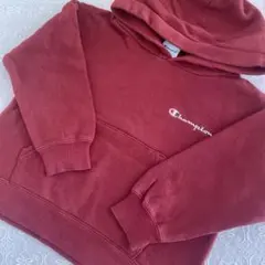 Champion 赤 フード付きパーカー 100