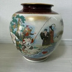 九谷焼　七福神　花瓶　花器　壺