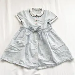 ミキハウスコレクション　【110】　半袖ワンピース　女の子　レトロ　夏服