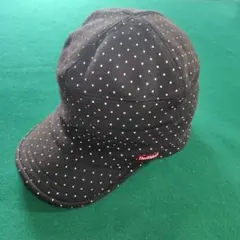 Healthknit ドット柄キャップ 黒