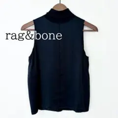 rag&bone ラグ&ボーン ノースリーブ ハイネック 黒 XS