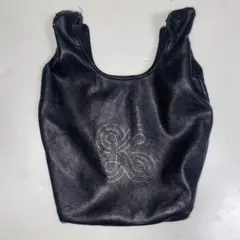 Kastane ハンドバッグ 黒 フェイクレザーマルシェバッグのサムネイル