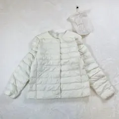美品‼️ユニクロ パフテックコンパクトジャケット オフホワイト Lサイズ
